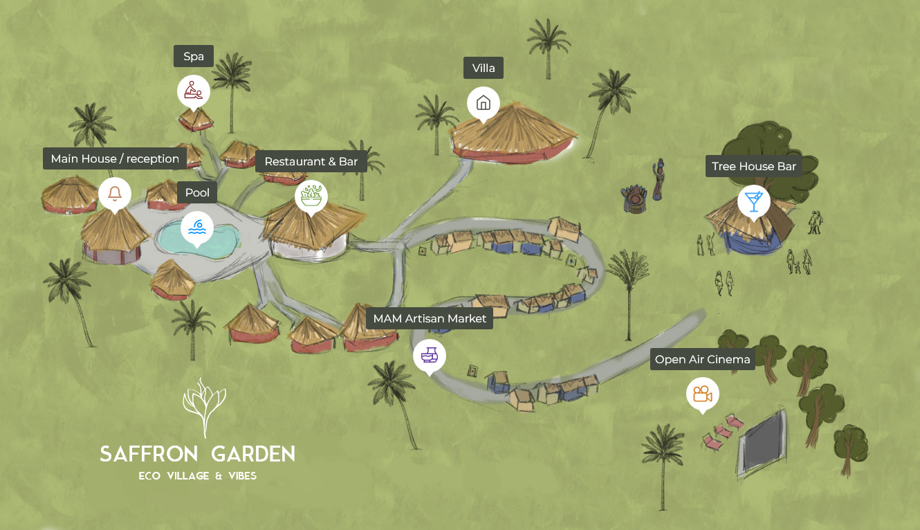 Saffron Garden map